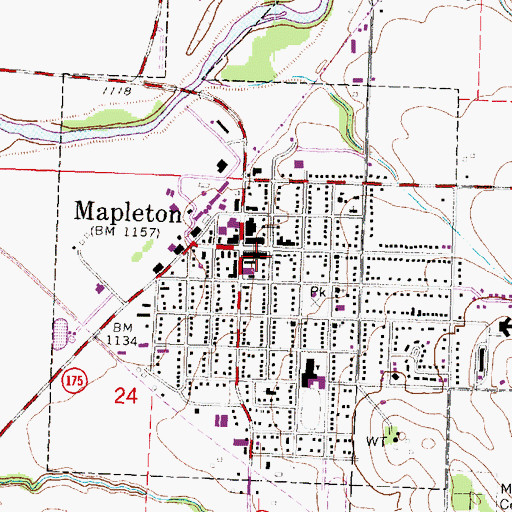 Topographic Map of Vision Care Clinic, IA
