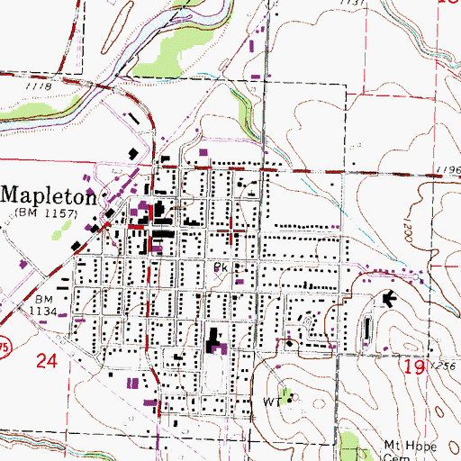 Topographic Map of Faith Bible Church, IA