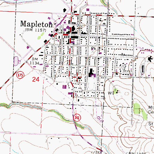 Topographic Map of Saint Matthew Lutheran Church, IA