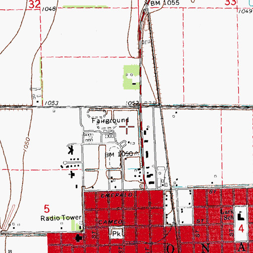 Topographic Map of Monona County Historical Museum, IA