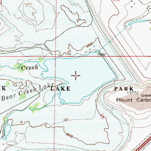 Topographic Map of Bear Creek Lake, CO