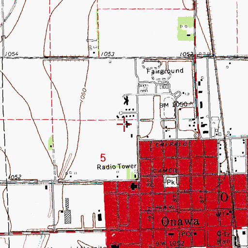 Topographic Map of Faith Lutheran Church, IA