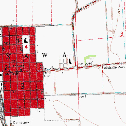 Topographic Map of Monona County Arboretum, IA