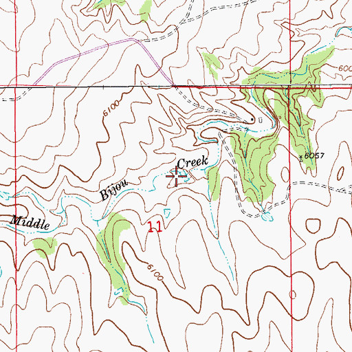 Topographic Map of Walter Burns Detention Reservoir, CO