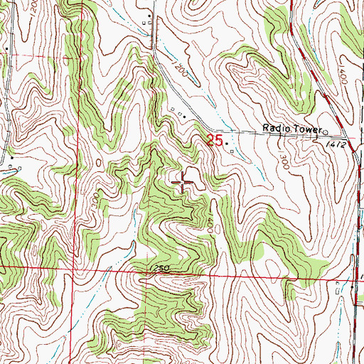 Topographic Map of Hiawatha Post Office (historical), IA