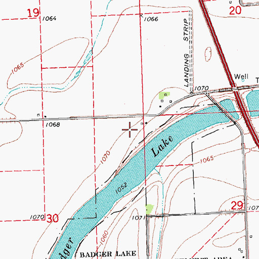 Topographic Map of Lossing Post Office (historical), IA