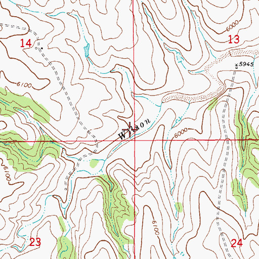 Topographic Map of John Brittingham Reservoir, CO