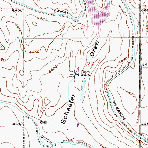 Topographic Map of Christensen Number 1 Dam, CO