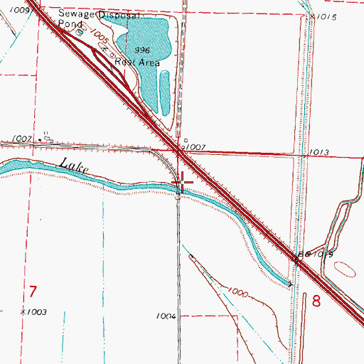 Topographic Map of Fish Lake Wildlife Area, IA