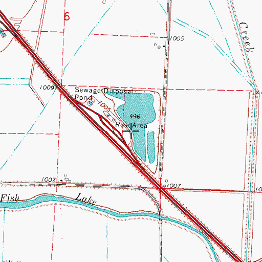 Topographic Map of Saint Johns Wildlife Area, IA