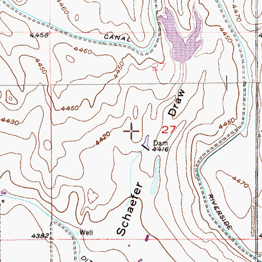 Topographic Map of Christensen Reservoir Number 1, CO