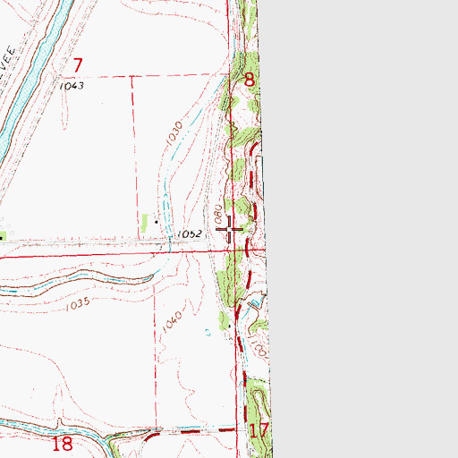 Topographic Map of Murray Hill Overlook, IA