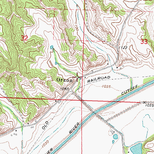 Topographic Map of Orson Post Office (historical), IA