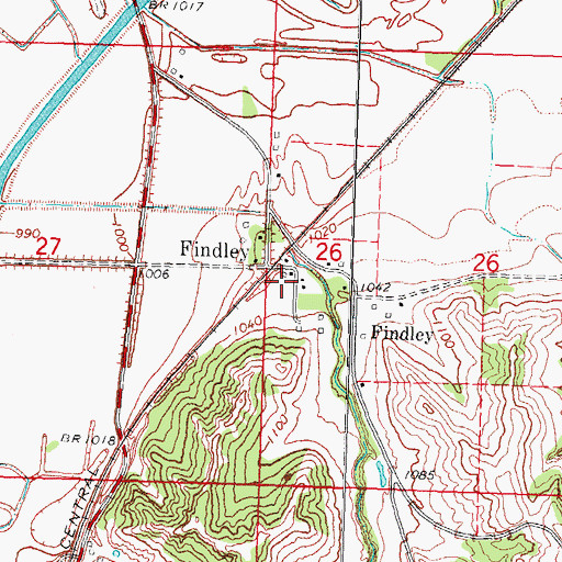 Topographic Map of Saint John Post Office (historical), IA