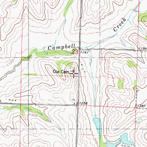Topographic Map of Unionburgh Post Office (historical), IA
