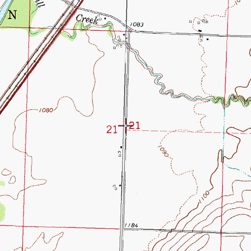 Topographic Map of Harrison Post Office (historical), IA