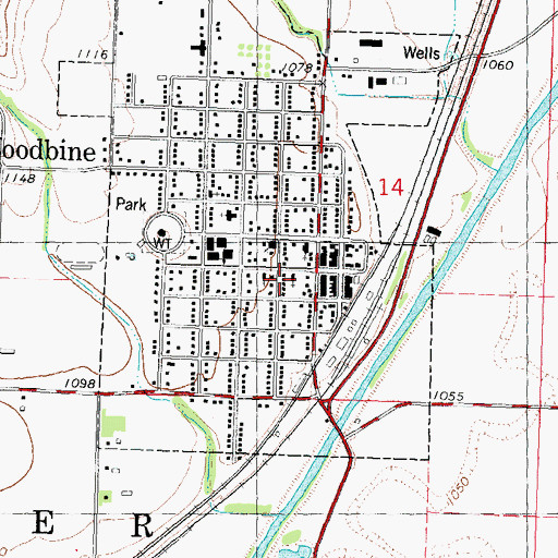 Topographic Map of Alegent Health Center, IA