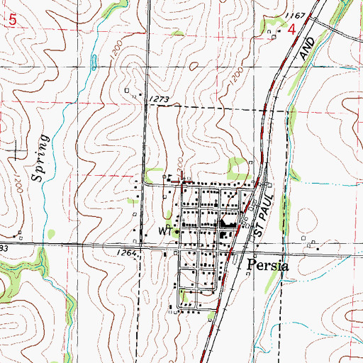 Topographic Map of Trinity Lutheran Church, IA