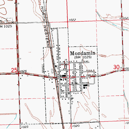 Topographic Map of Church of Christ, IA