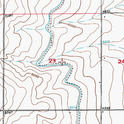 Topographic Map of Harry Denning Irrigation Number 1 Dam, CO