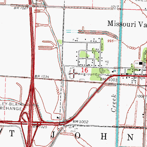 Topographic Map of Harrison County Fairground, IA