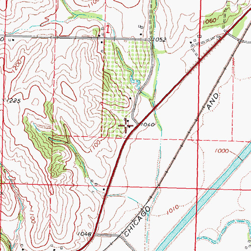 Topographic Map of West Boyer Valley School (historical), IA