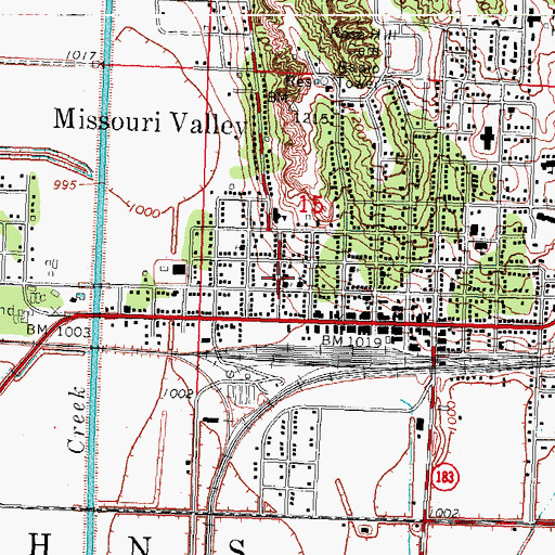 Topographic Map of Reorganized Church of Jesus Christ of Latter Day Saints, IA