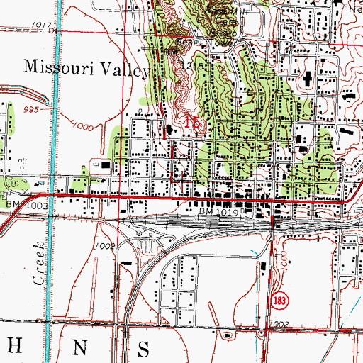 Topographic Map of Church of Christ, IA