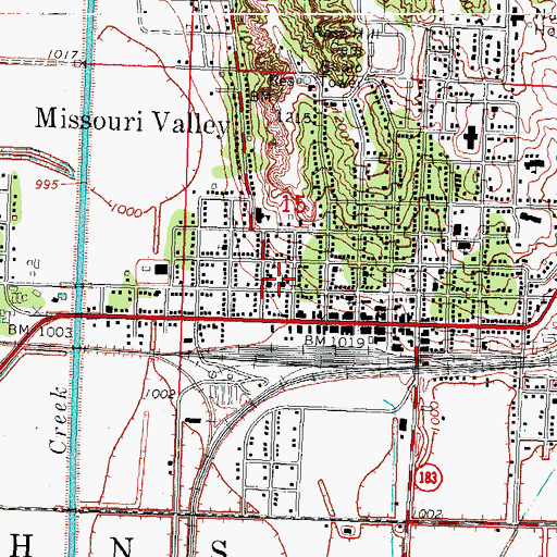 Topographic Map of Saint Paul Lutheran Church, IA