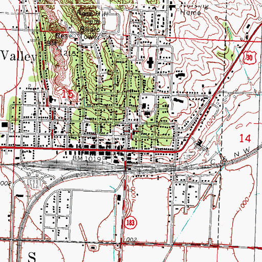 Topographic Map of Saint Patricks Church, IA