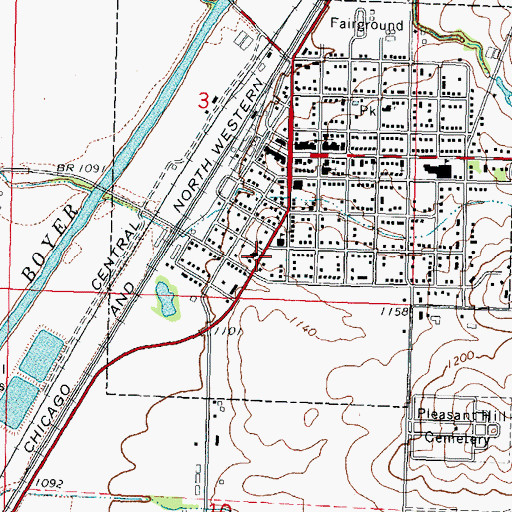 Topographic Map of Saint Patricks Catholic Church, IA