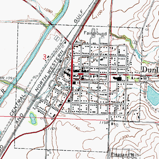 Topographic Map of Methodist Church, IA