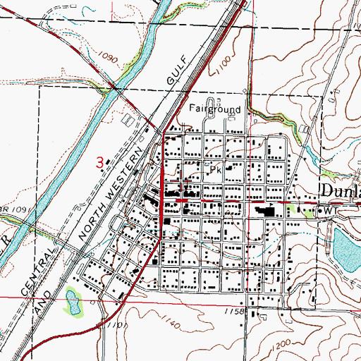 Topographic Map of Congregational Church, IA