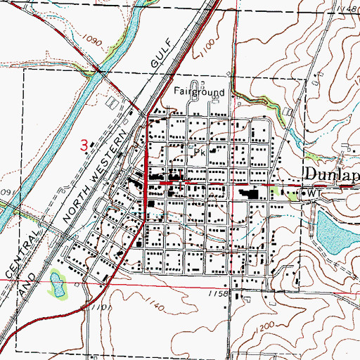 Topographic Map of Alegent Health Center, IA