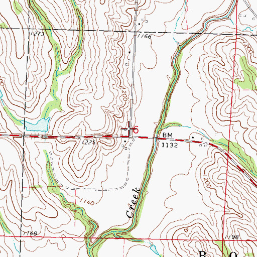 Topographic Map of Hodges Cemetery, IA