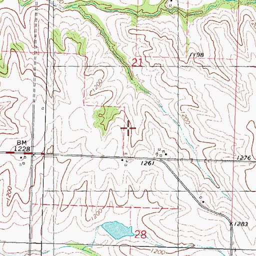 Topographic Map of McGavern Cemetery, IA