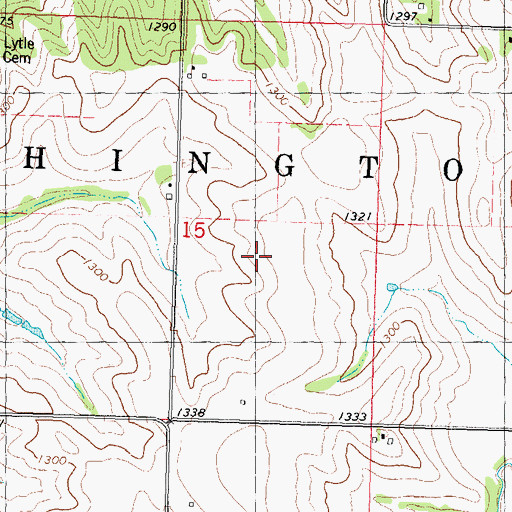 Topographic Map of Schley Cemetery, IA