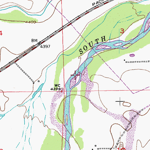 Topographic Map of Kiowa Dam, CO