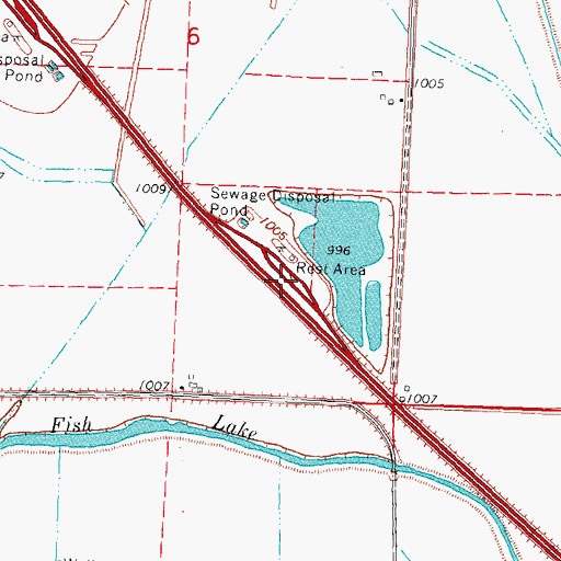 Topographic Map of Missouri Valley North Bound Rest Area, IA