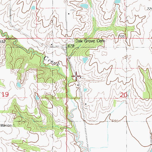 Topographic Map of Traxler (historical), IA