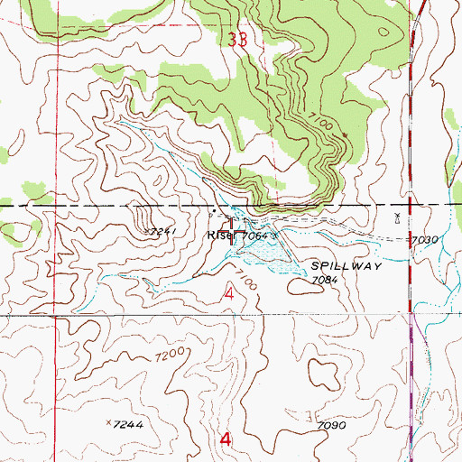 Topographic Map of Kiowa Creek Watershed F-18 Dam, CO