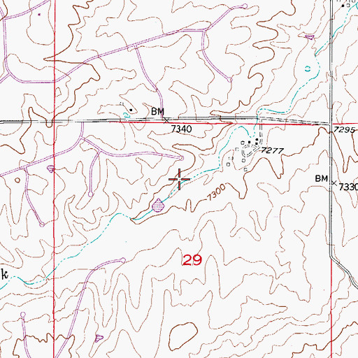Topographic Map of Kiowa Creek Watershed K-79 Dam, CO