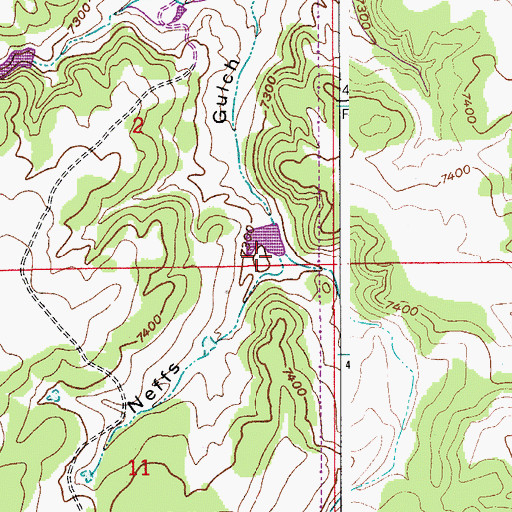 Topographic Map of Kiowa Creek Watershed 1-G-30 Dam, CO