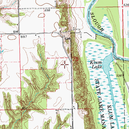 Topographic Map of Langwood 4-H Reserve, IA