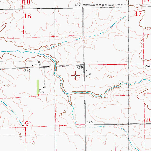 Topographic Map of Mid Prairie Post Office (historical), IA