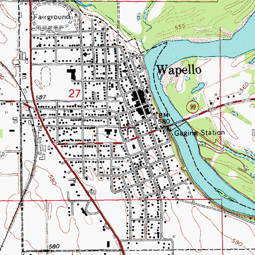 Topographic Map of First Presbyterian Church, IA