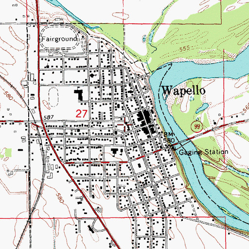 Topographic Map of United Methodist Church, IA
