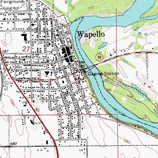 Topographic Map of Saint Paul Lutheran Church, IA