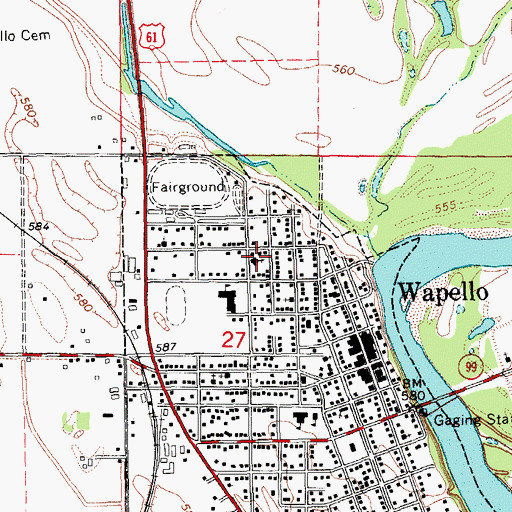 Topographic Map of Solid Rock Baptist Church, IA