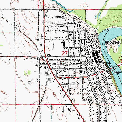 Topographic Map of Church of the Nazarene, IA